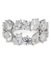 Nadri Btrx Mixed Cubic Zirconia Cocktail Ring In Rhodium Plated In Silver