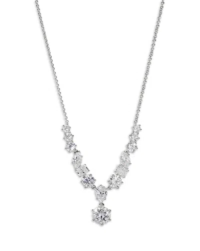 Nadri Btrx Mixed Cubic Zirconia Statement Necklace, 18-20 In Silver