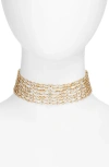 Nadri Cabaret Cubic Zirconia Choker Necklace In Gold