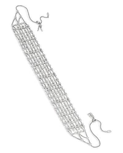 NADRI CABARET CUBIC ZIRCONIA MULTI ROW CHOKER NECKLACE, 15 - EXCLUSIVE