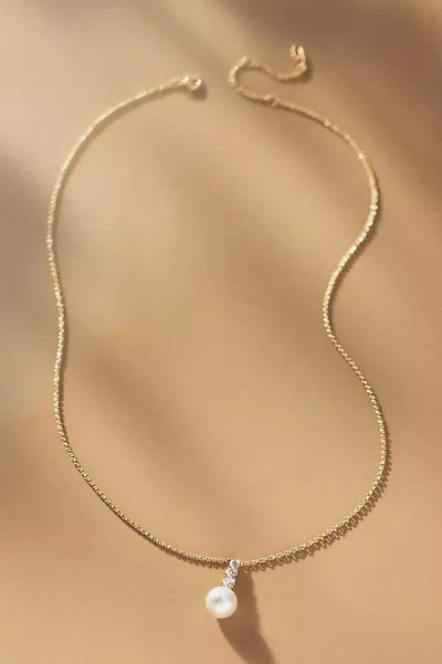Nadri Camila Pearl & Crystal Drop Pendant Necklace In Gold