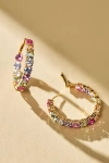 Nadri Candy Cubic Zirconia Inside Out Hoop Earrings In Multi