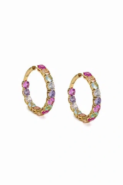 Nadri Candy Crush Hoop Earrings In Gold