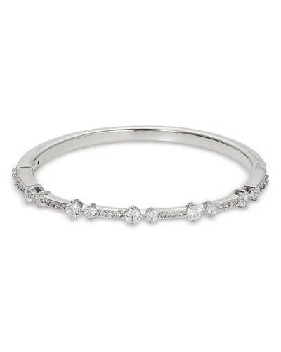 Nadri Cassi Cubic Zirconia Bangle Bracelet In Silver