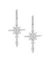 Nadri Cassi Cubic Zirconia Cross Cluster Drop Earrings In Silver
