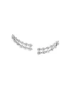 NADRI CASSI CUBIC ZIRCONIA DOUBLE ROW EAR CLIMBERS