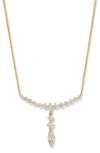 Nadri Cassi Cubic Zirconia Frontal Necklace In Gold