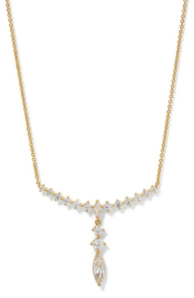Nadri Cassi Cubic Zirconia Frontal Necklace In Gold
