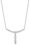 Nadri Cassi Cubic Zirconia Frontal Necklace In Metallic