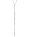 Nadri Cassi Extralong Cubic Zirconia Y-necklace In Silver