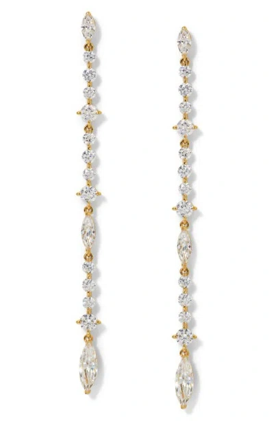 Nadri Cassi Cubic Zirconia Linear Drop Earrings In Neutral