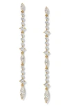 Nadri Cassi Cubic Zirconia Linear Drop Earrings In Gold