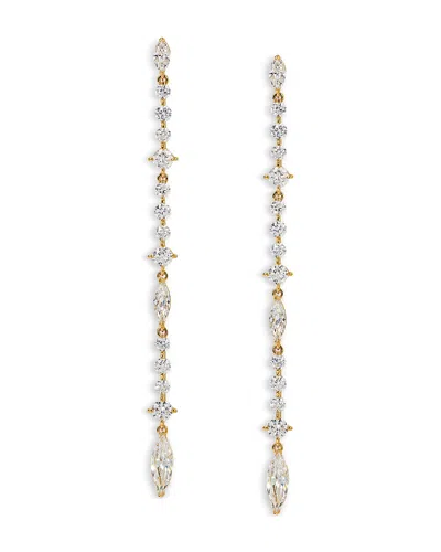 Nadri Cassi Cubic Zirconia Marquis & Round Linear Drop Earrings In Gold