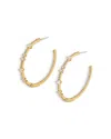 Nadri Cassi Cubic Zirconia Inside Out Hoop Earrings In Gold