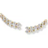 Nadri Cassi Double Row Cubic Zirconia Stud Earrings In Gold