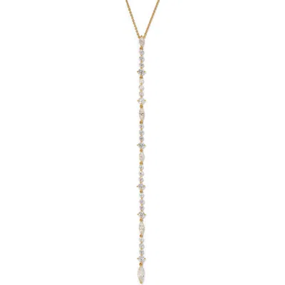 Nadri Cassi Extralong Cubic Zirconia Y-necklace In Gold