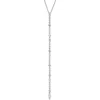 Nadri Cassi Extralong Cubic Zirconia Y-necklace In Rhodium