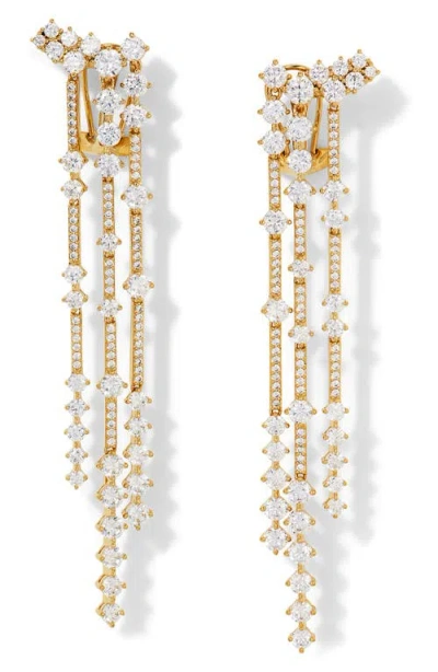 Nadri Cassi Pavé Fringe Earrings In Gold