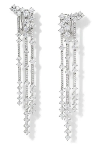 NADRI NADRI CASSI PAVÉ FRINGE EARRINGS