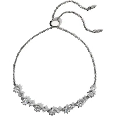 Nadri Celine Cubic Zirconia Adjustable Bolo Bracelet In Silver