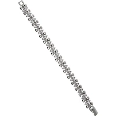 Nadri Celine Geo Line Bracelet In Rhodium