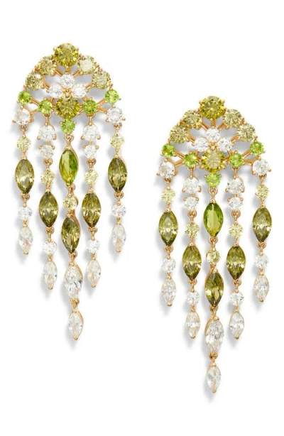Nadri Chandelier Drop Earrings In Green