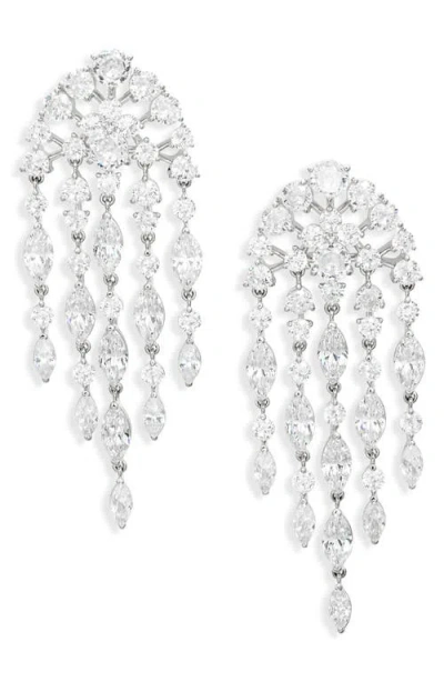 Nadri Chandelier Drop Earrings In White