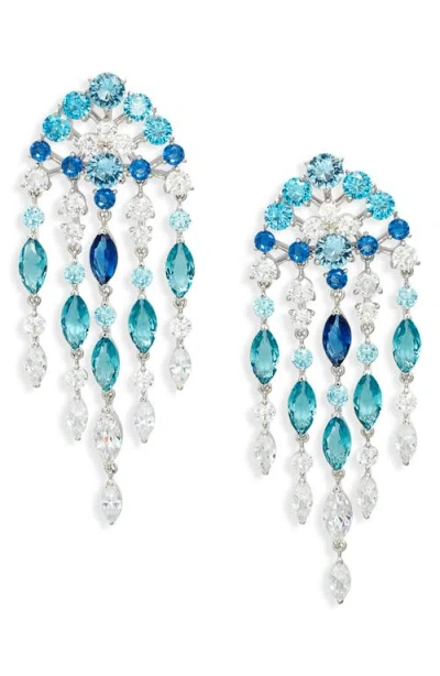 Nadri Chandelier Drop Earrings In Blue