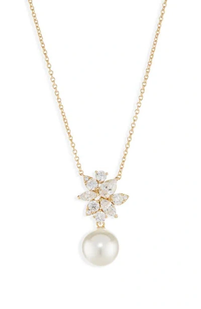 Nadri Chiara Faux Pearl Pendant Necklace In Gold
