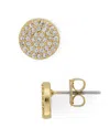 Nadri Circle Stud Earrings In Gold