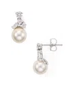 Nadri Classic Drop Earrings In Silver