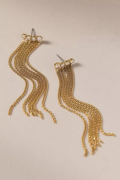 Nadri Cleo Fringe Drop Earrings In Gold