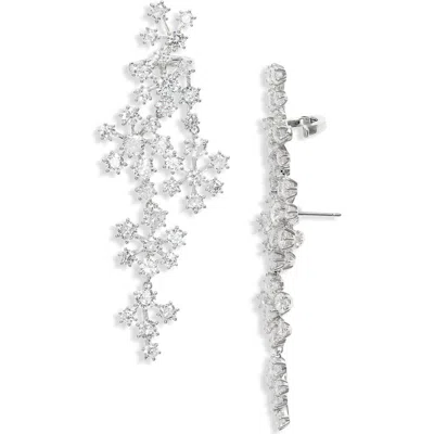 Nadri Climber Drop Earrings In Transparent
