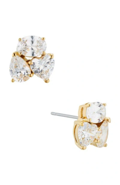 Nadri Cora Cubic Zirconia Cluster Stud Earrings In Gold