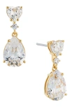 Nadri Cora Cubic Zirconia Drop Earrings In Gold