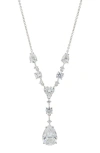 Nadri Cora Cubic Zirconia Y-necklace In Silver