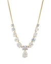 NADRI CORA PEAR DROP FRONTAL NECKLACE IN 18K GOLD PLATED, 16