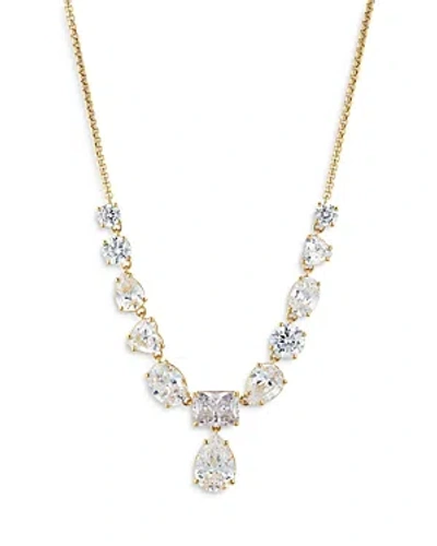 Nadri Cora Pear Drop Frontal Necklace In 18k Gold Plated, 16