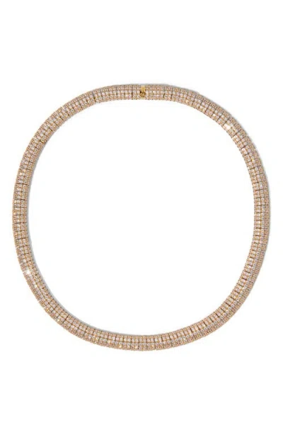 Nadri Crushed Pavé Dome Collar Necklace In Gold