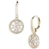 Nadri Crushed Pavé Round Drop Earrings In Gold