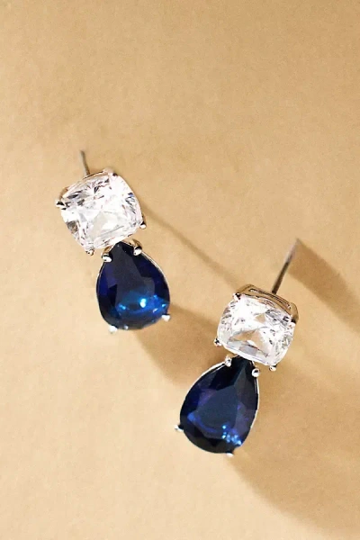 Nadri Crystal & Sapphire Drop Earrings In Blue