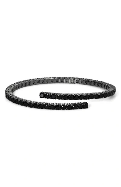 Nadri Crystal Bypass Bangle In Black