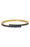 Nadri Crystal Bypass Bangle In Gold