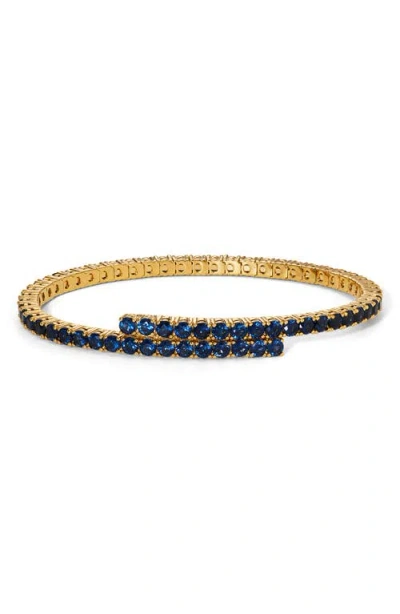 Nadri Crystal Bypass Bangle In Gold