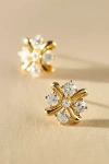 Nadri Crystal Cluster Stud Earrings In Gold
