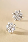 Nadri Crystal Cluster Stud Earrings In Silver
