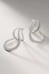Nadri Crystal Lobe Dramatic Earrings In Metallic