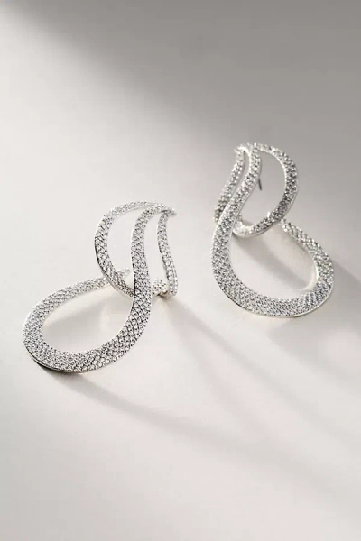 Nadri Crystal Lobe Dramatic Earrings In Metallic