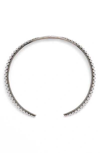 Nadri Crystal Open Collar Necklace In Black