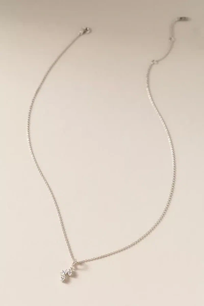 Nadri Crystal Pendant Necklace In Silver